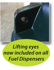 Lifting eyes fitted as standard